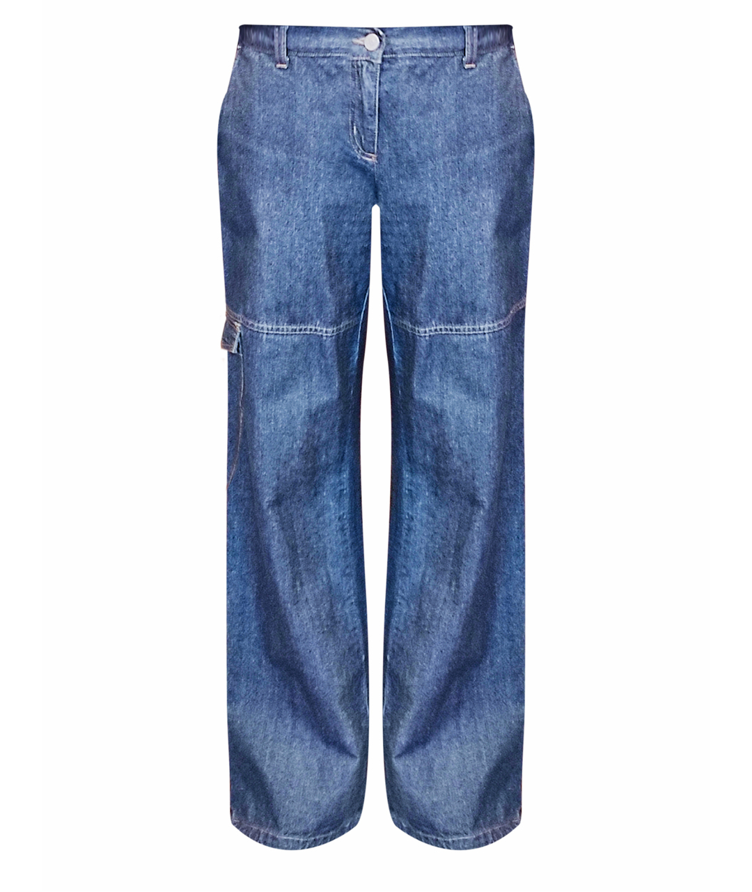 SISLEY - PARIS Синие хлопковые прямые джинсы, фото 1