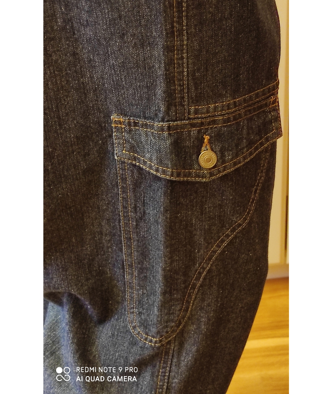 SISLEY - PARIS Синие хлопковые прямые джинсы, фото 4