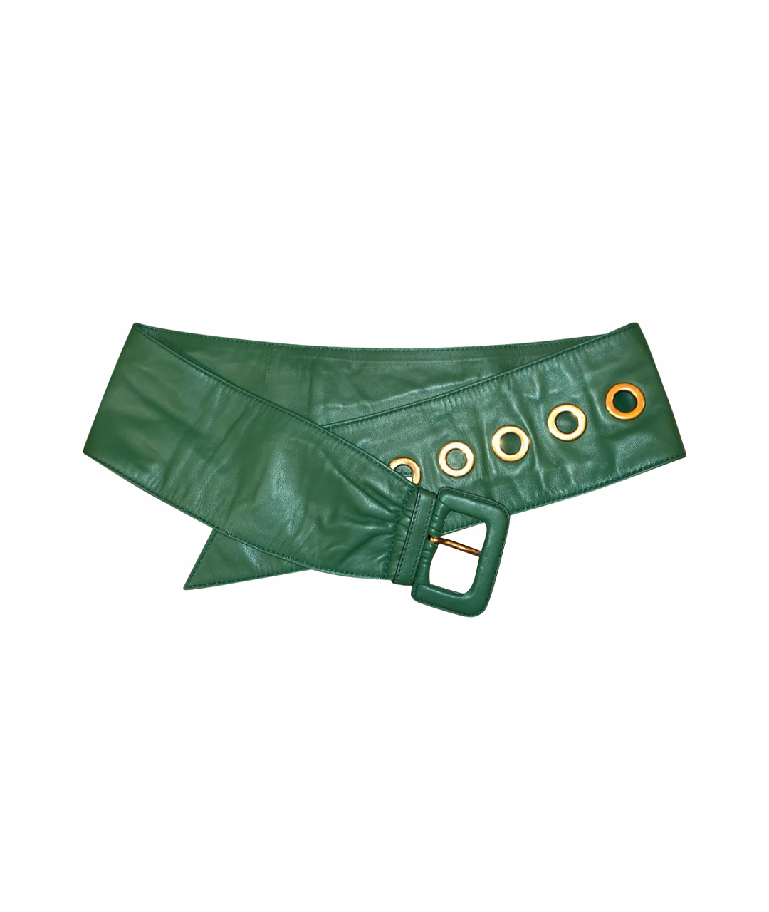 PRADA Зеленый кожаный ремень, фото 1