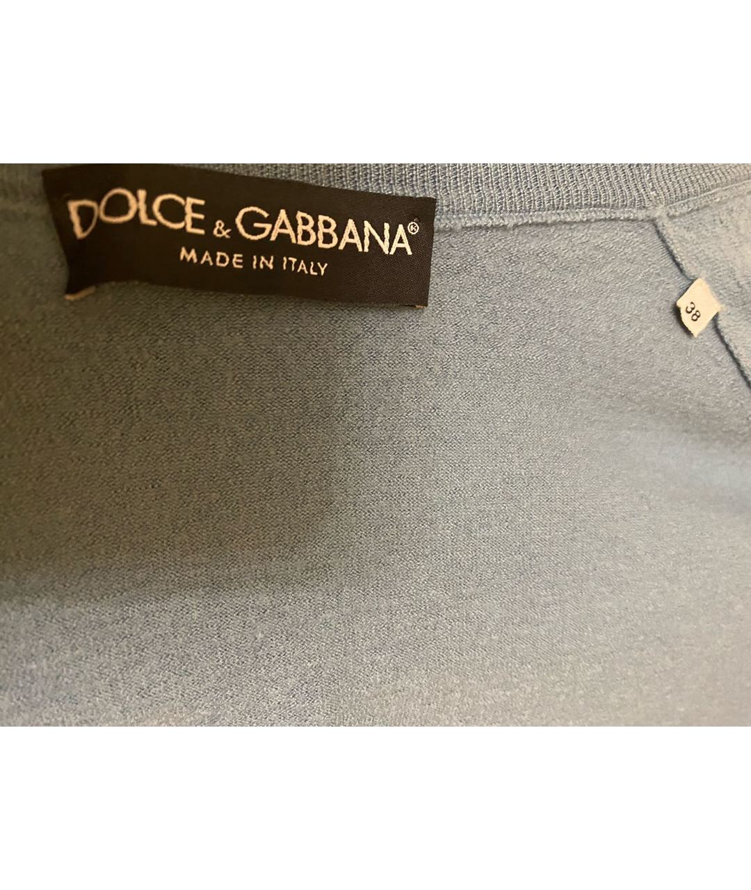 DOLCE&GABBANA Голубой хлопковый джемпер / свитер, фото 5