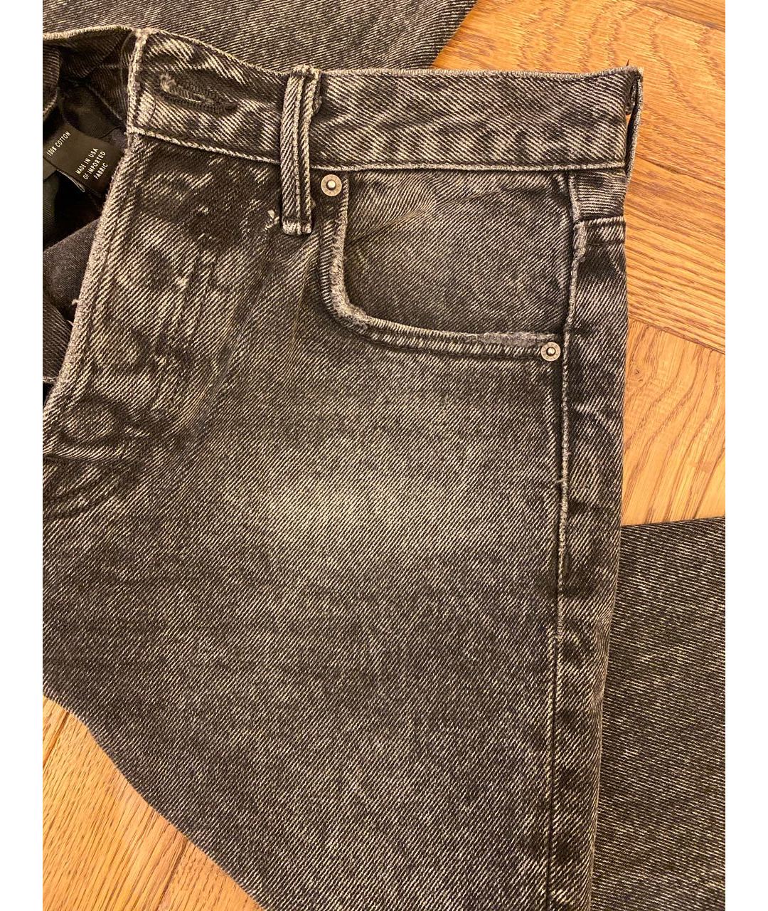 GRLFRND Серые хлопковые прямые джинсы, фото 4
