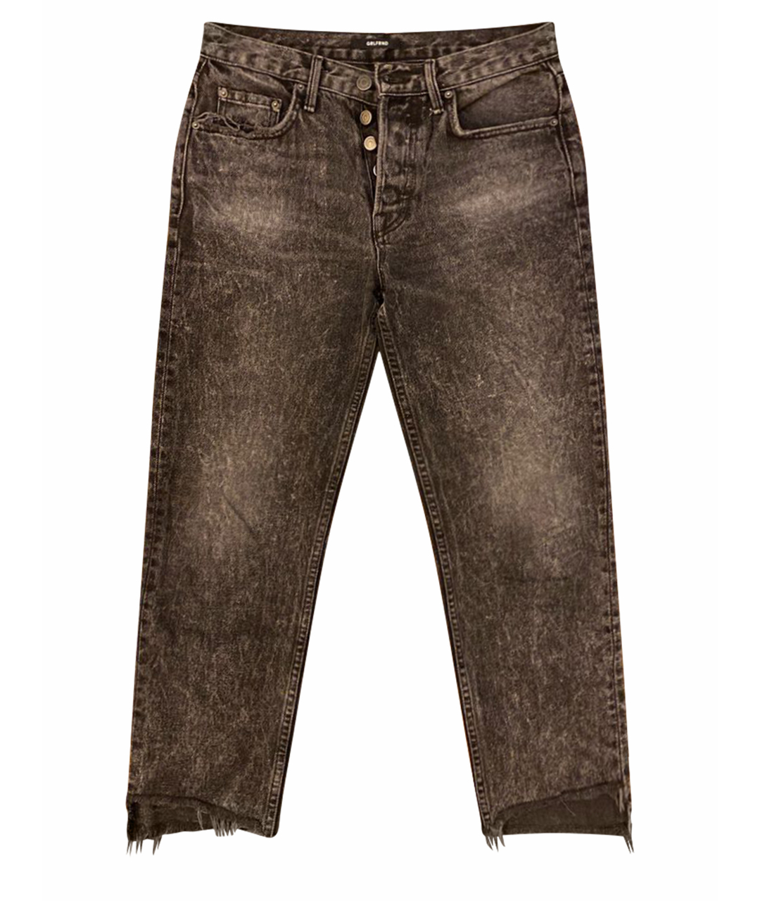 GRLFRND Серые хлопковые прямые джинсы, фото 1