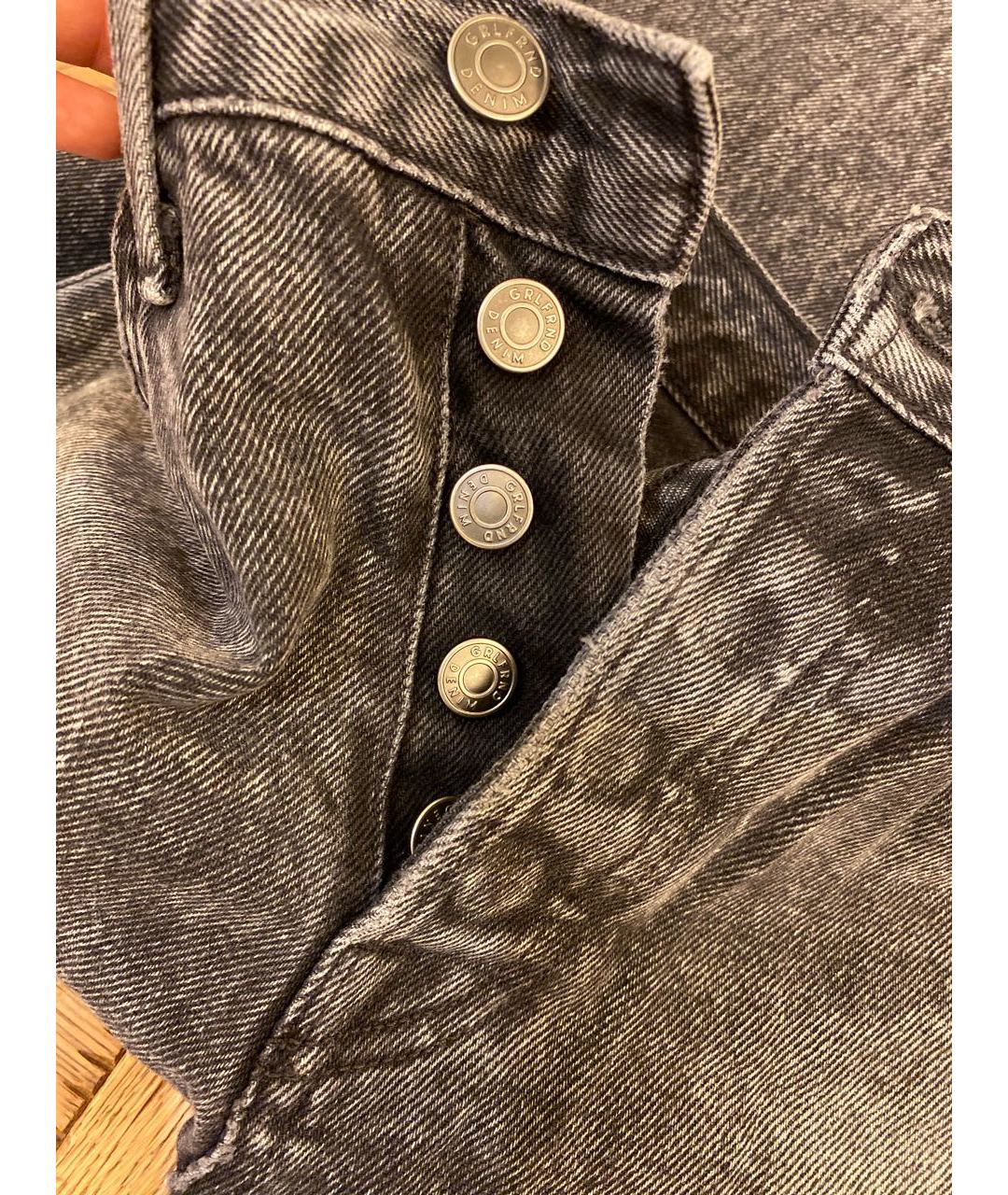 GRLFRND Серые хлопковые прямые джинсы, фото 5