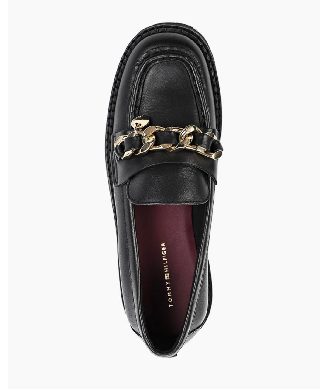 TOMMY HILFIGER Черные кожаные лоферы, фото 3