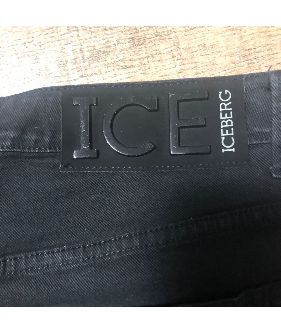 ICEBERG Черные хлопковые прямые джинсы, фото 8