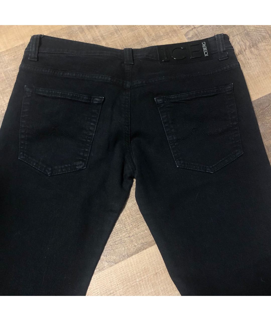 ICEBERG Черные хлопковые прямые джинсы, фото 7