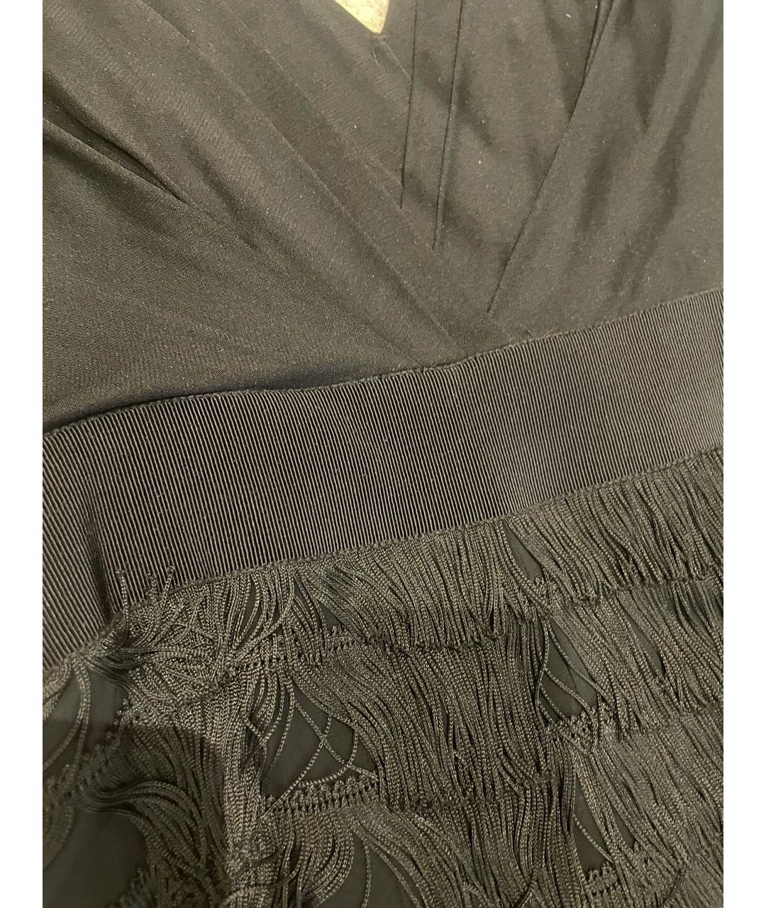 ALBERTA FERRETTI Черное шелковое коктейльное платье, фото 3