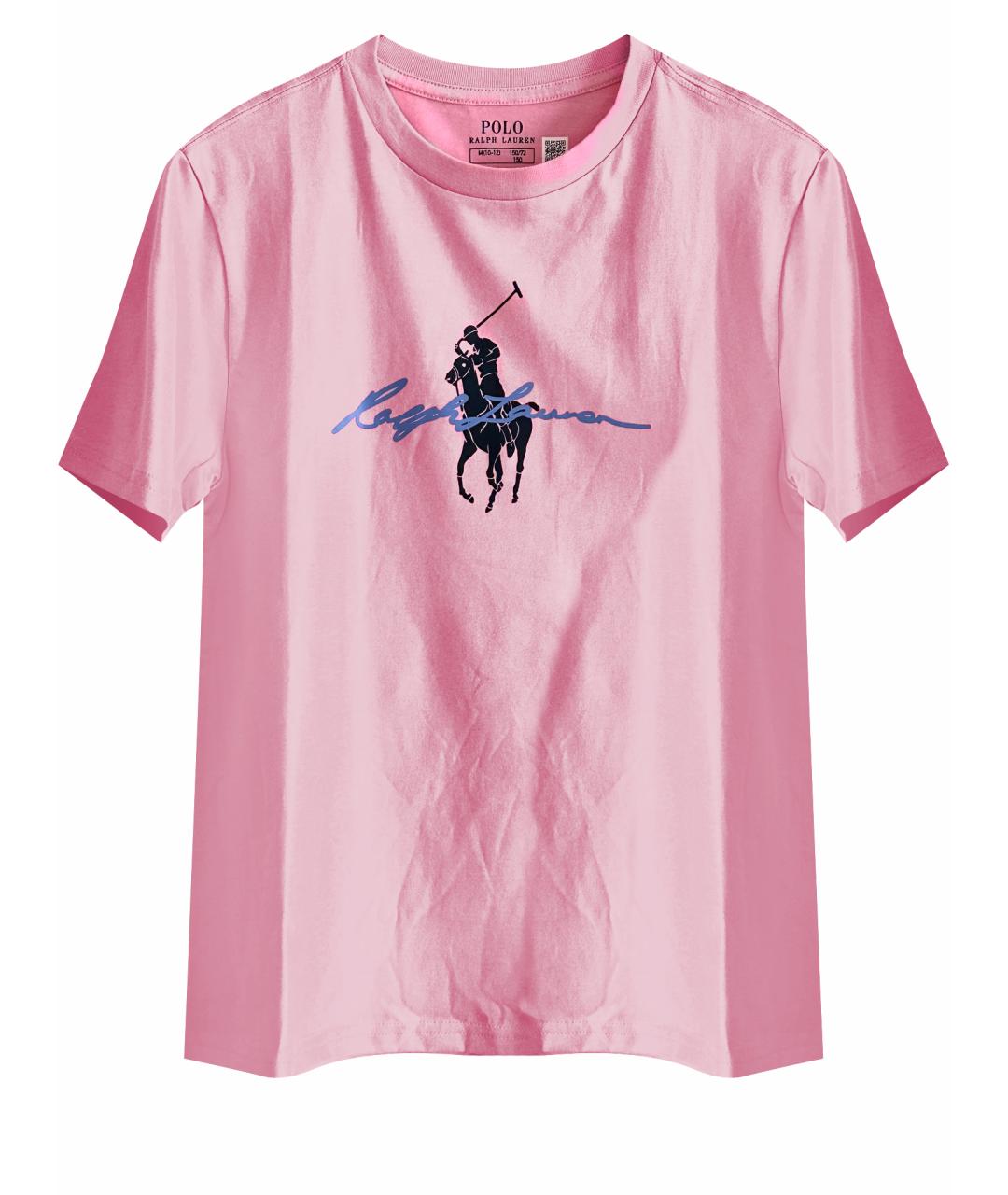 POLO RALPH LAUREN Розовая хлопковая детская футболка, фото 11