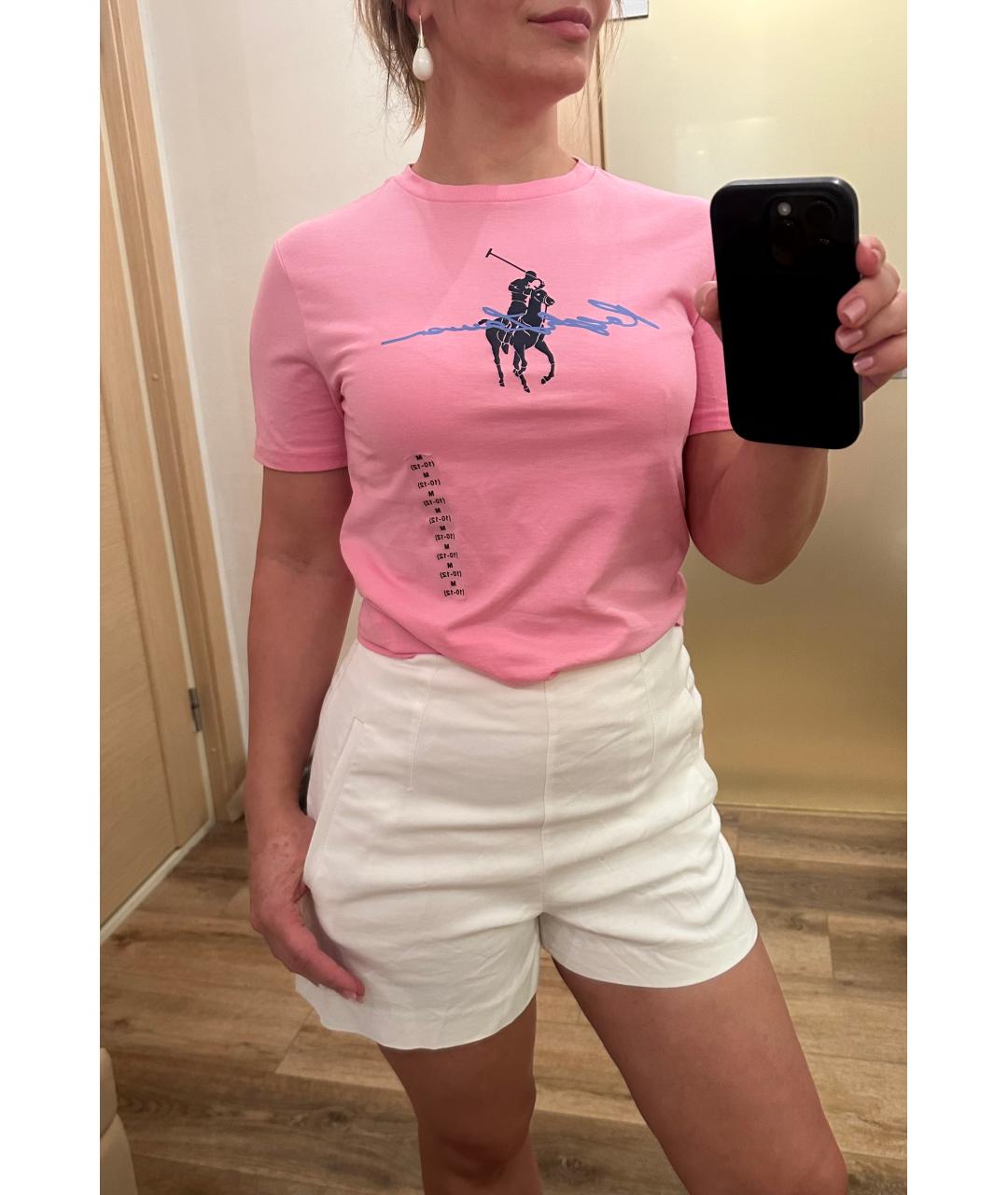 POLO RALPH LAUREN Розовая хлопковая детская футболка, фото 7