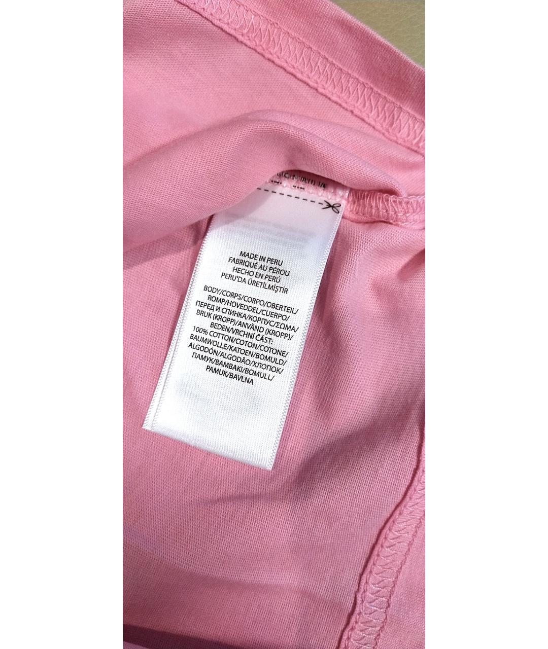 POLO RALPH LAUREN Розовая хлопковая детская футболка, фото 3