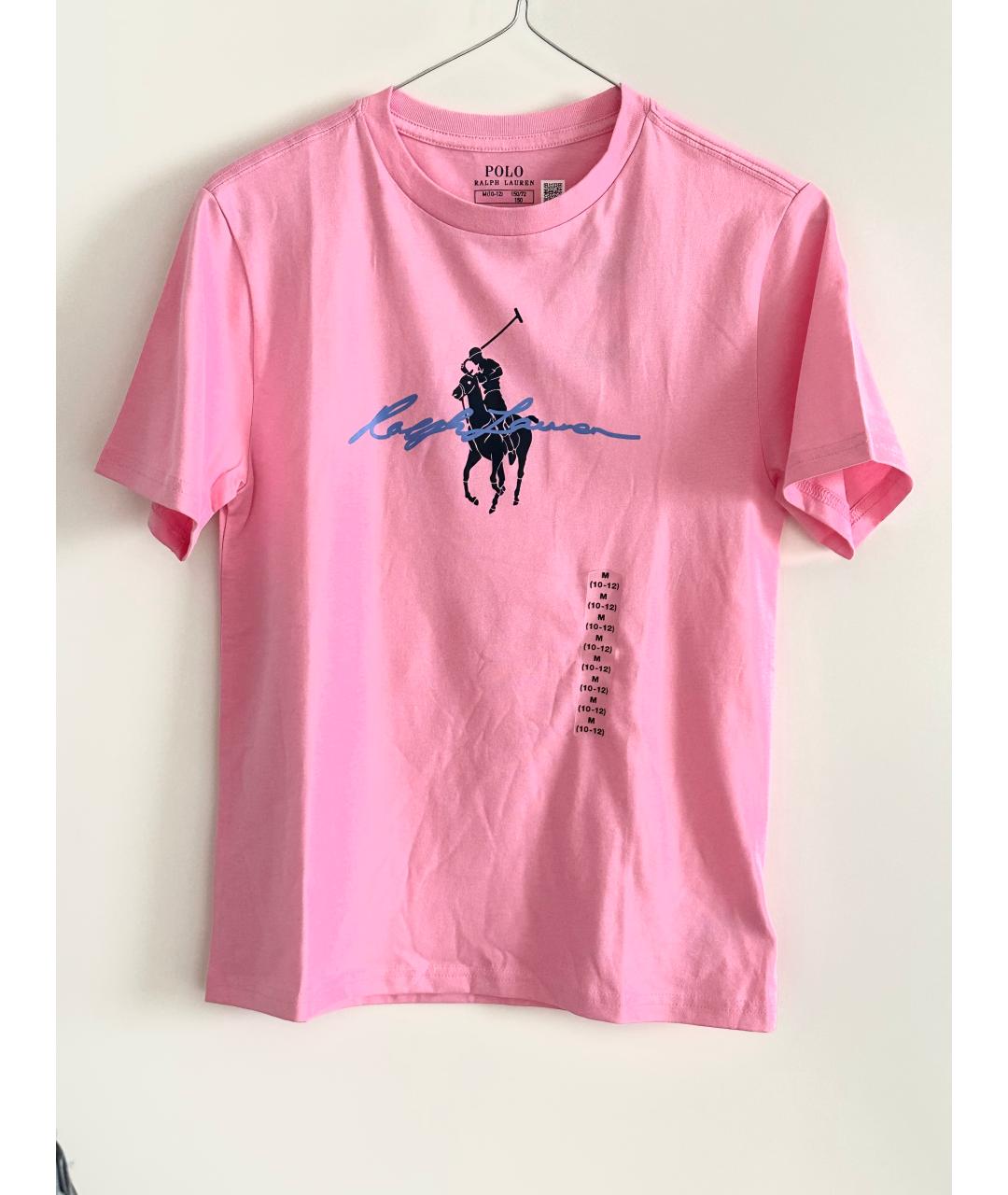POLO RALPH LAUREN Розовая хлопковая детская футболка, фото 9