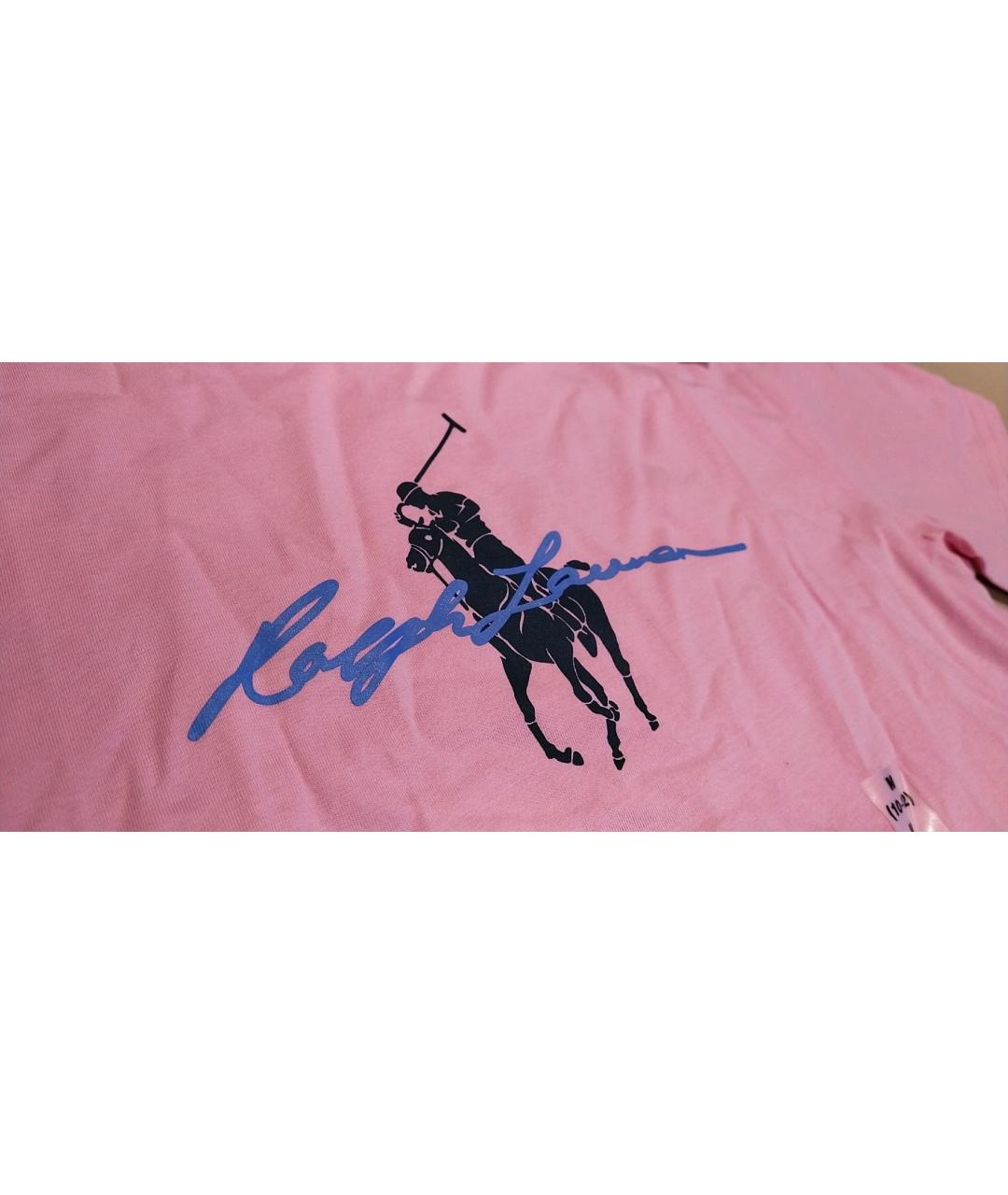 POLO RALPH LAUREN Розовая хлопковая детская футболка, фото 4