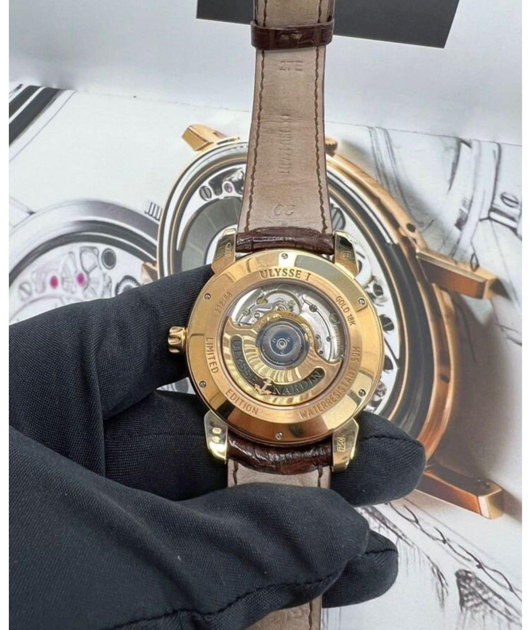 Ulysse Nardin Золотые часы из розового золота, фото 6