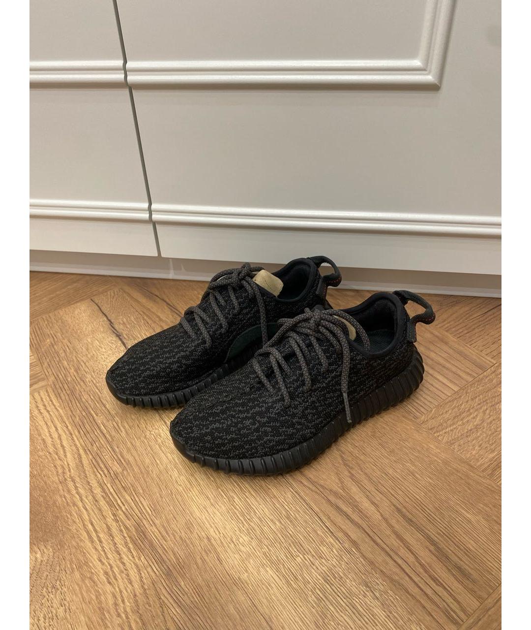 ADIDAS YEEZY Черные текстильные кроссовки, фото 2