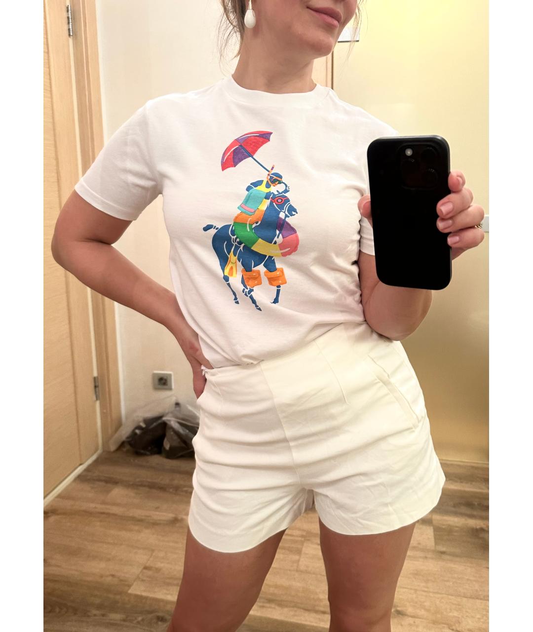 POLO RALPH LAUREN Белая хлопковая детская футболка, фото 8