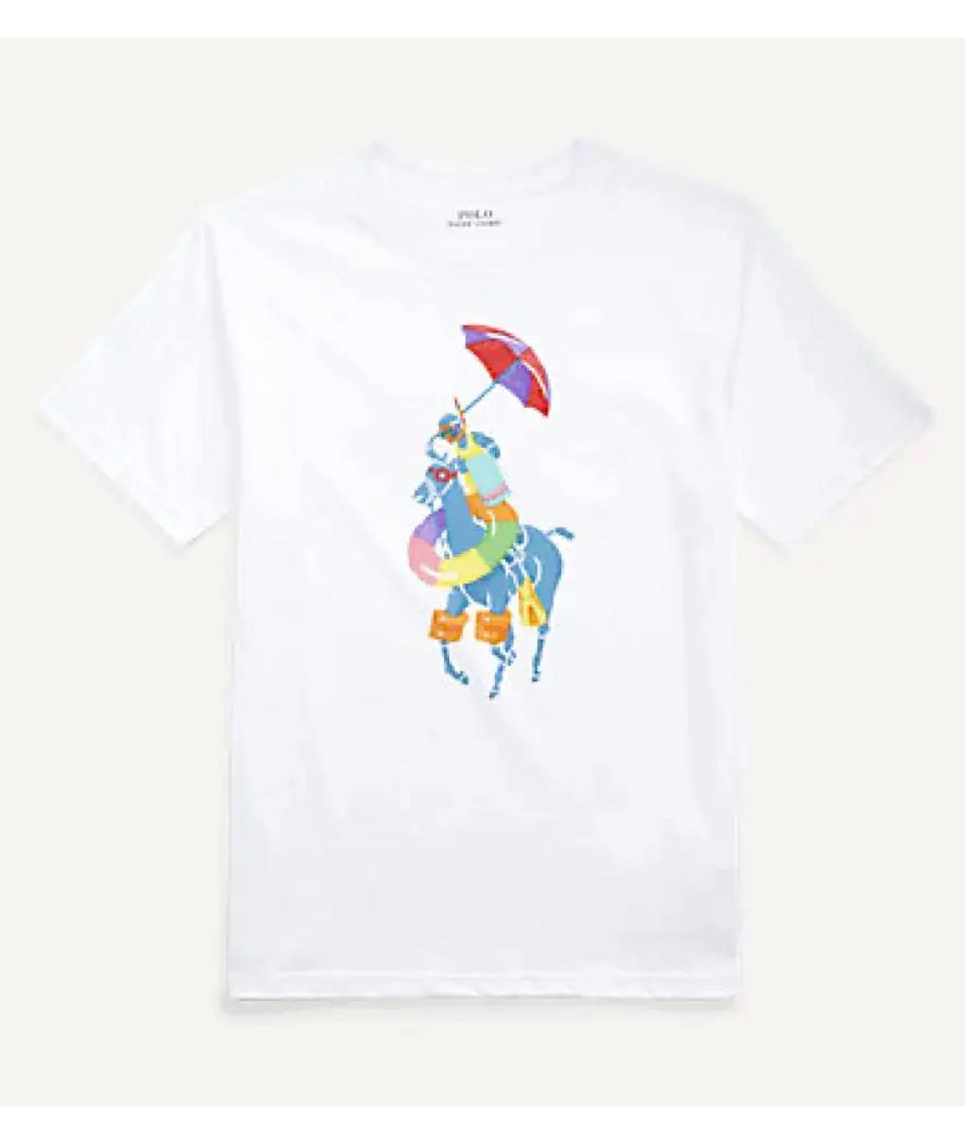 POLO RALPH LAUREN Белая хлопковая детская футболка, фото 1