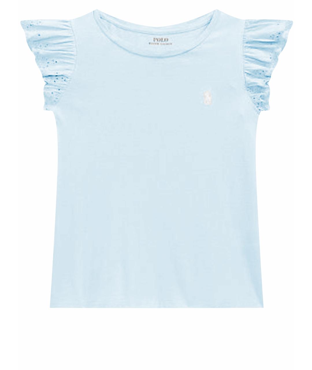 POLO RALPH LAUREN Голубой хлопковый детская футболка / топ, фото 1