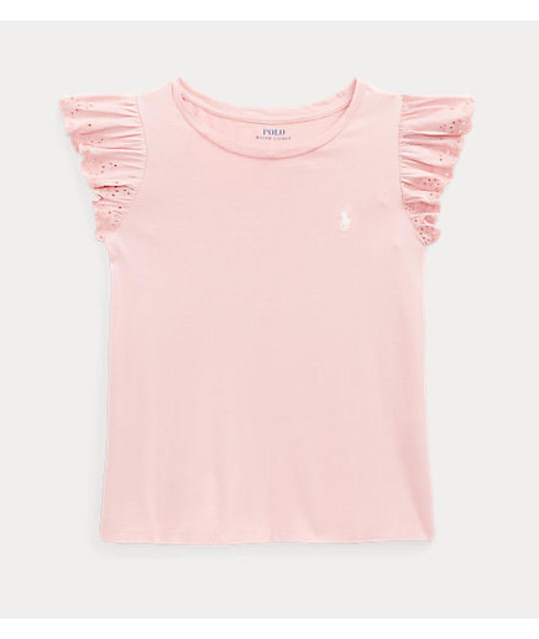 POLO RALPH LAUREN Розовый хлопковый детская футболка / топ, фото 6