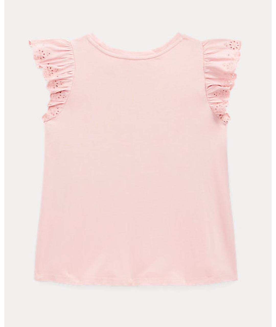 POLO RALPH LAUREN Розовый хлопковый детская футболка / топ, фото 2