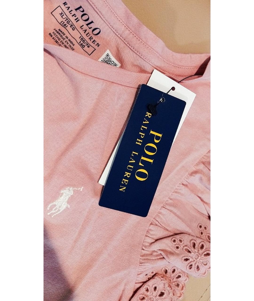 POLO RALPH LAUREN Розовый хлопковый детская футболка / топ, фото 4