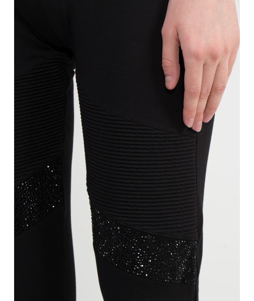PHILIPP PLEIN Черные леггинсы и велосипедки, фото 5