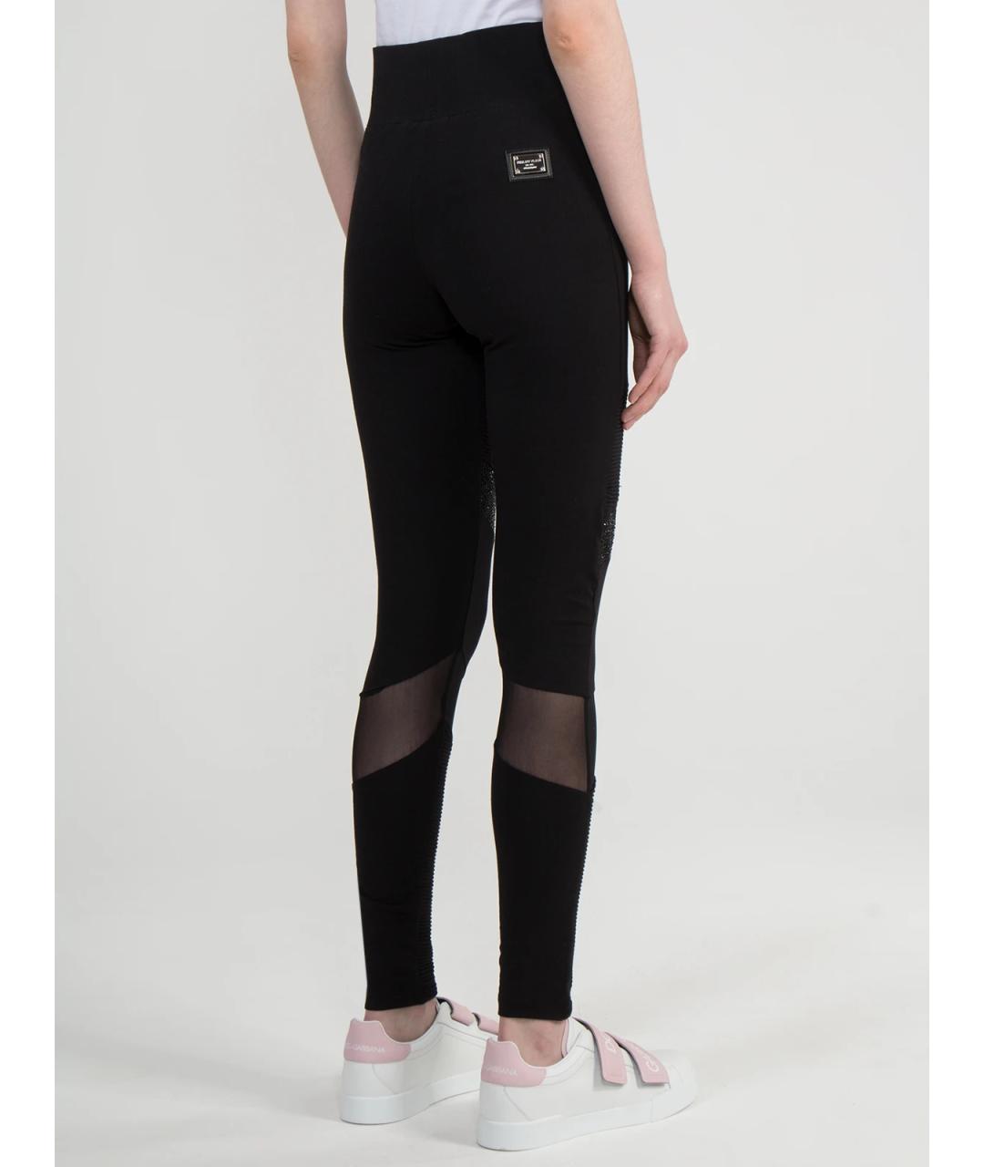 PHILIPP PLEIN Черные леггинсы и велосипедки, фото 3