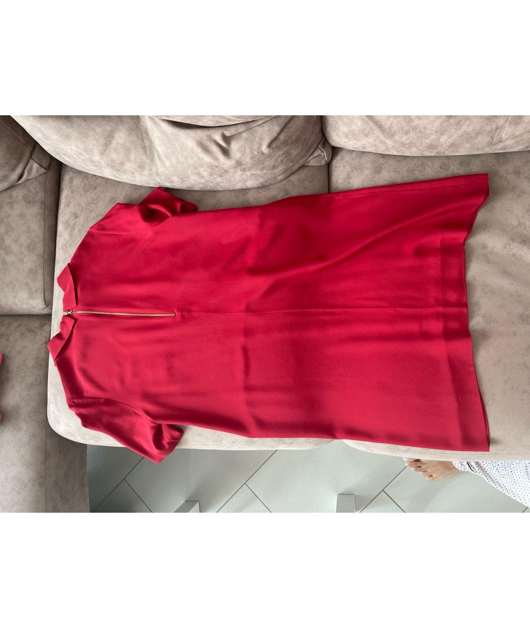 MARNI Красное шелковое повседневное платье, фото 2