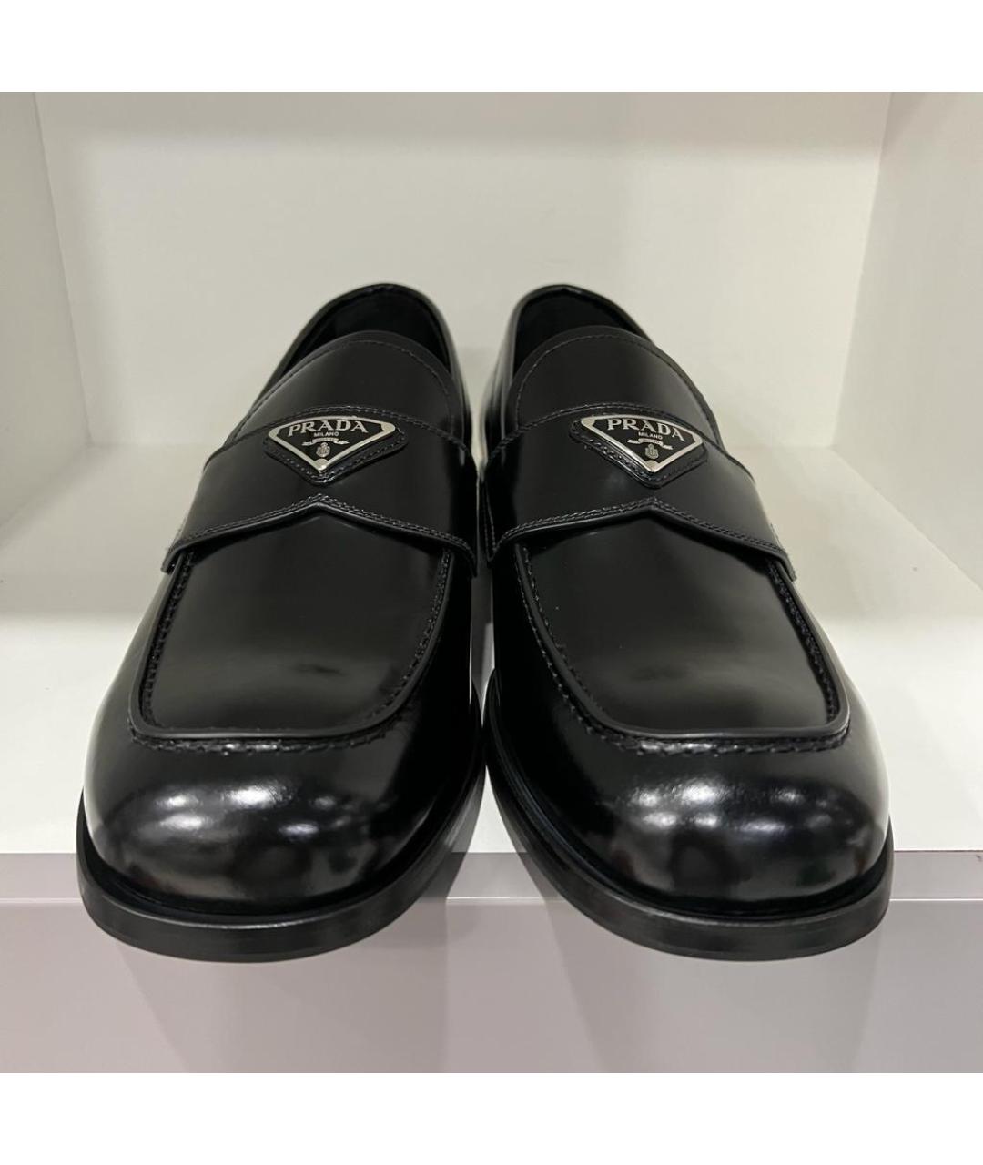 PRADA Черные кожаные лоферы, фото 2