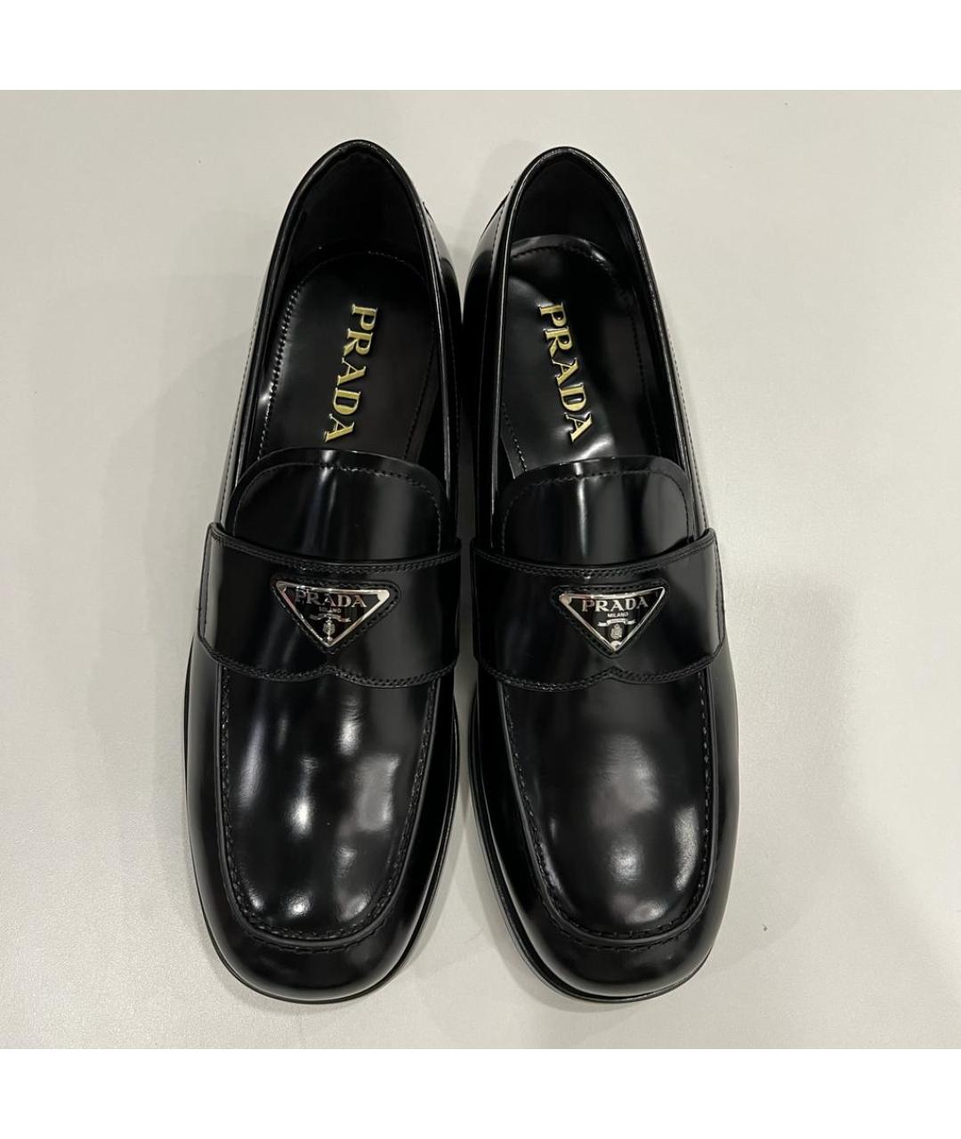 PRADA Черные кожаные лоферы, фото 3