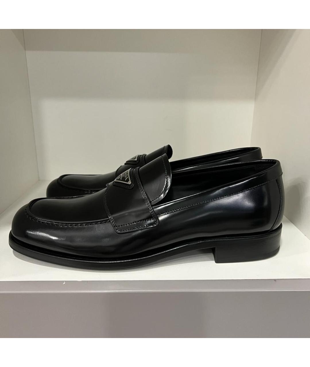 PRADA Черные кожаные лоферы, фото 5