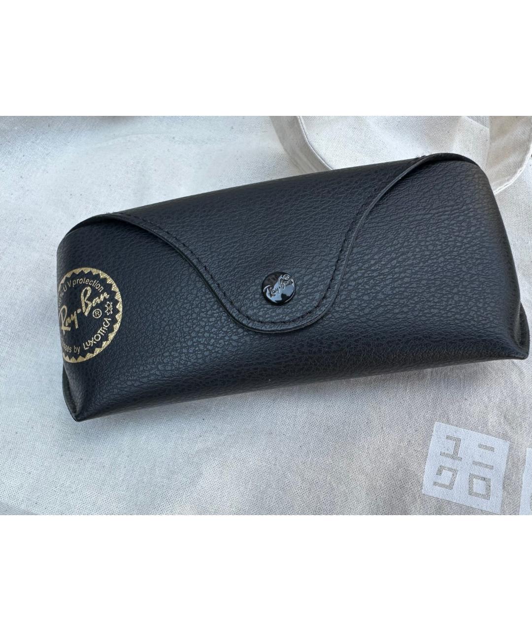 RAY BAN Коричневые пластиковые солнцезащитные очки, фото 4