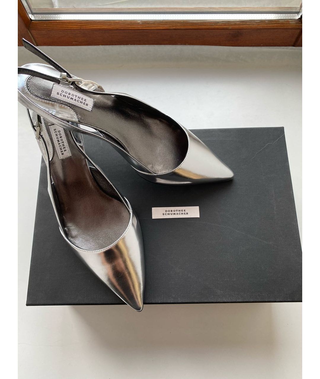 DOROTHEE SCHUMACHER Серебряные кожаные туфли, фото 6