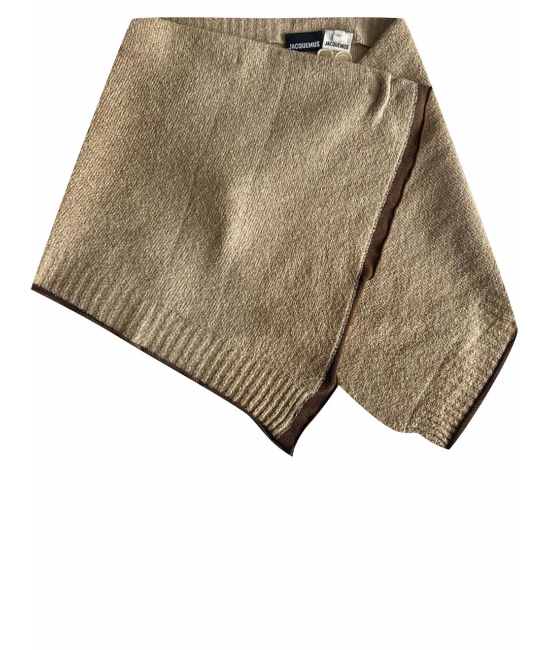 JACQUEMUS Бежевая хлопковая юбка мини, фото 1