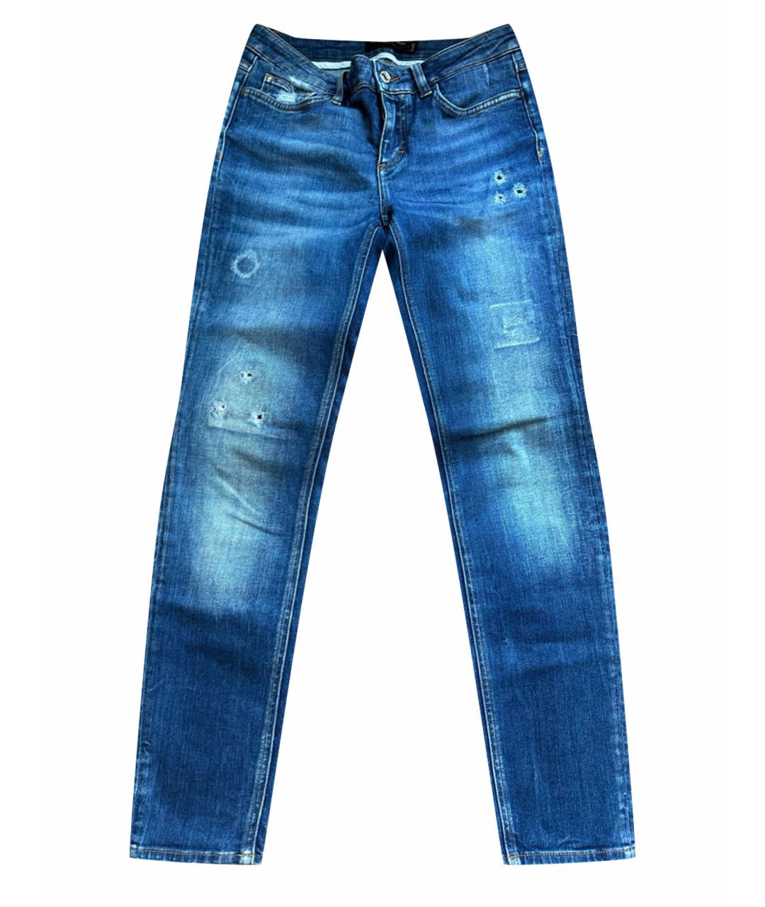 DOLCE&GABBANA Синие хлопковые джинсы слим, фото 1