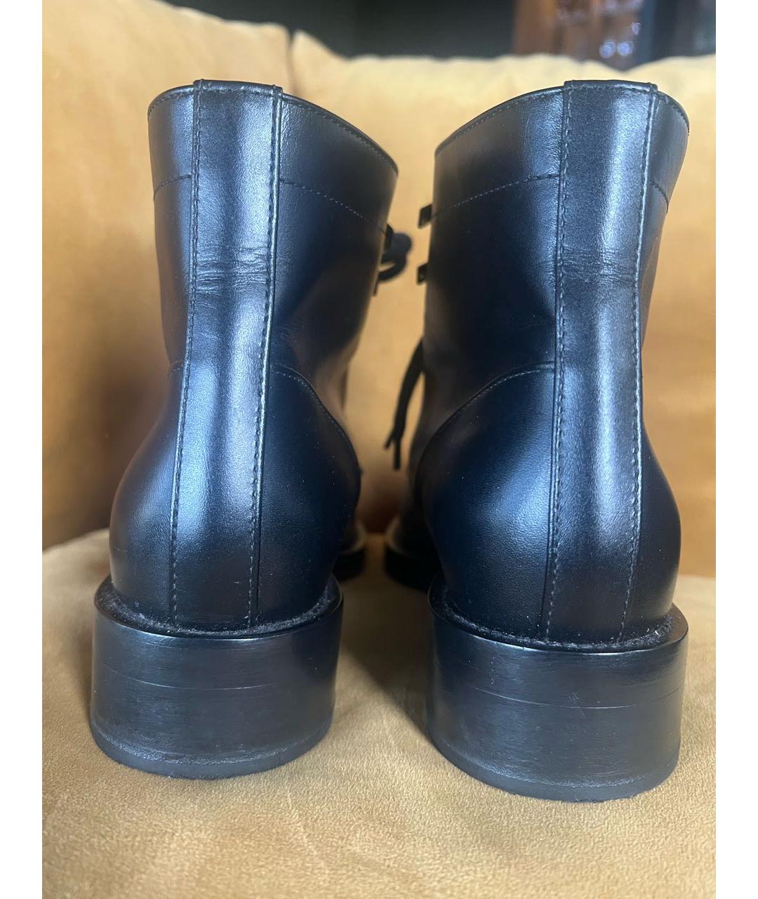 CHANEL Черные кожаные ботинки, фото 3