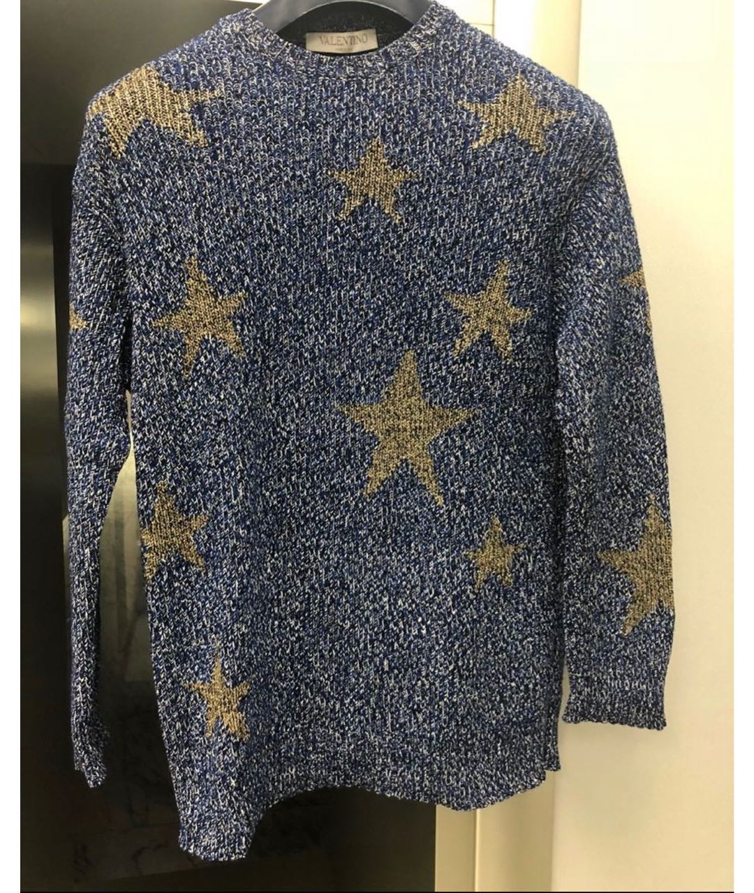 VALENTINO Синий хлопковый джемпер / свитер, фото 2