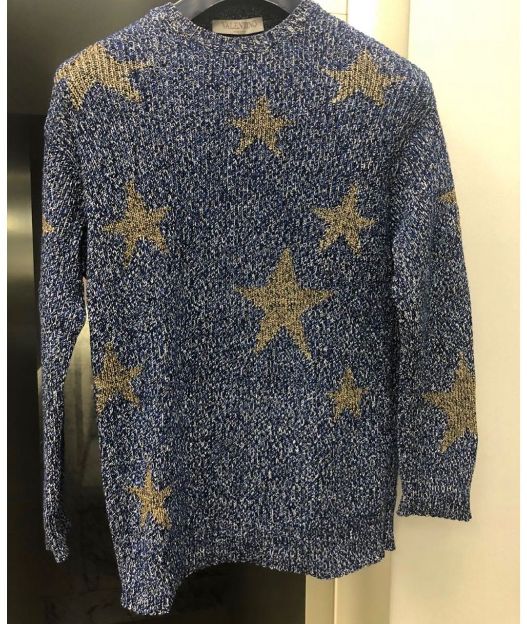 VALENTINO Синий хлопковый джемпер / свитер, фото 3