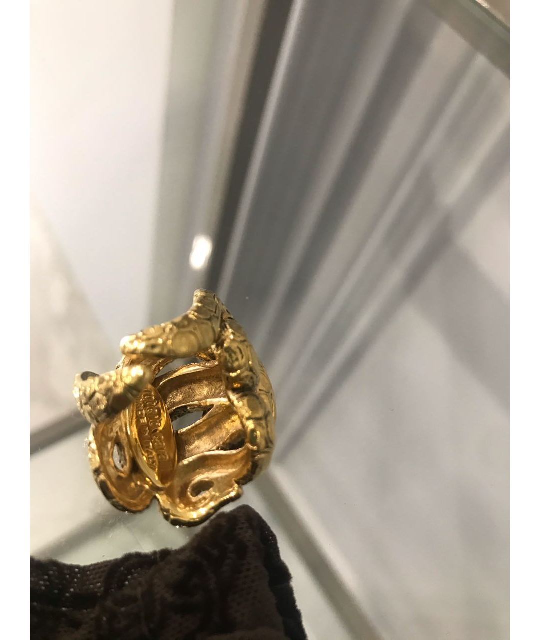 ROBERTO CAVALLI Золотое металлическое кольцо, фото 3