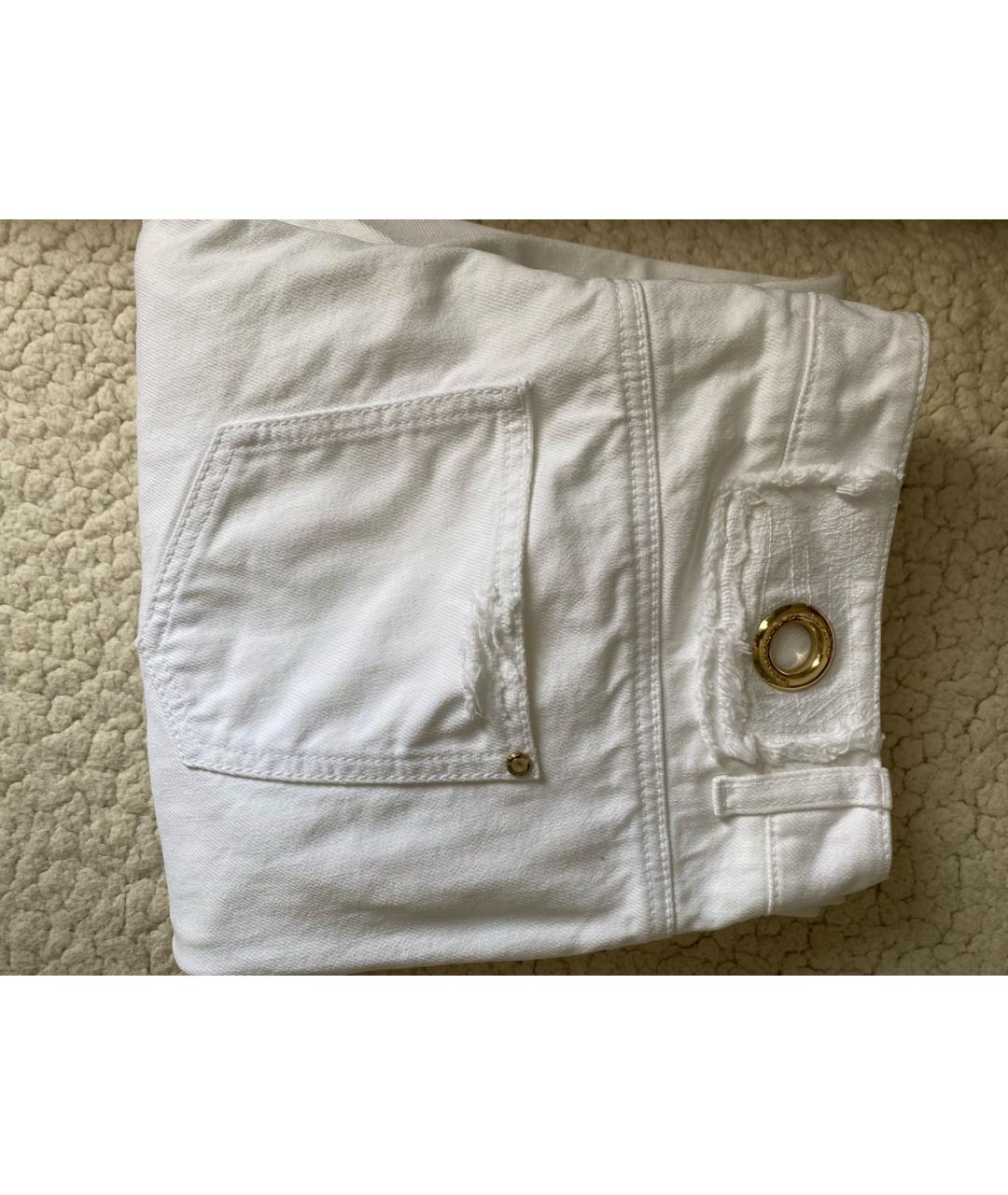 ERMANNO SCERVINO Белые хлопковые прямые джинсы, фото 6