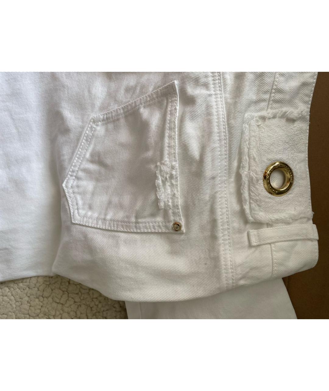 ERMANNO SCERVINO Белые хлопковые прямые джинсы, фото 5