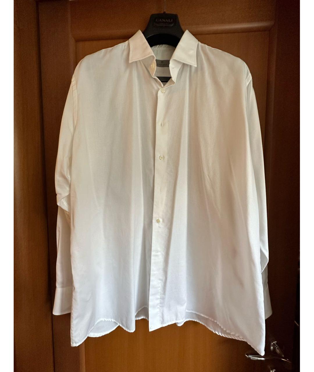CANALI Белая хлопковая классическая рубашка, фото 9