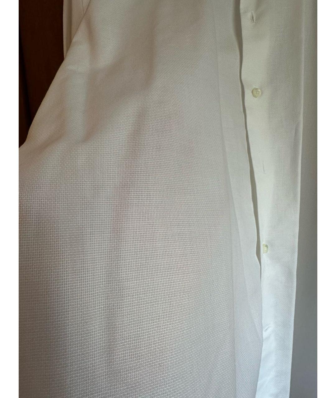 CANALI Белая хлопковая классическая рубашка, фото 5