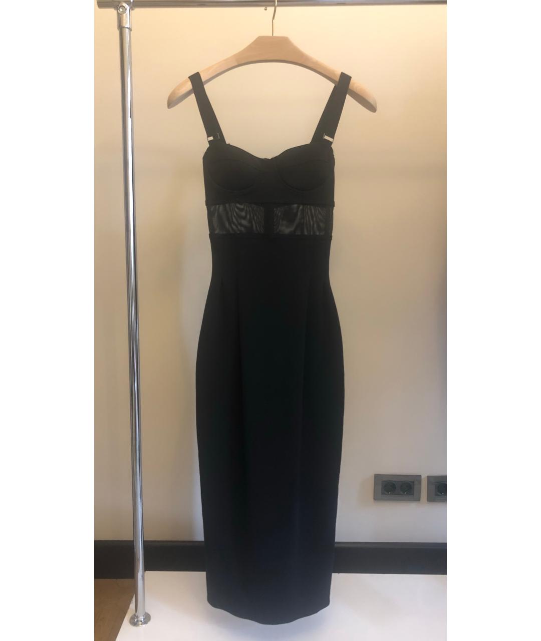 MAX MARA Черное полиамидовое коктейльное платье, фото 7