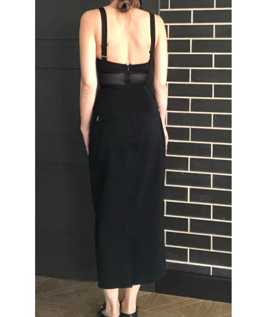 MAX MARA Черное полиамидовое коктейльное платье, фото 6
