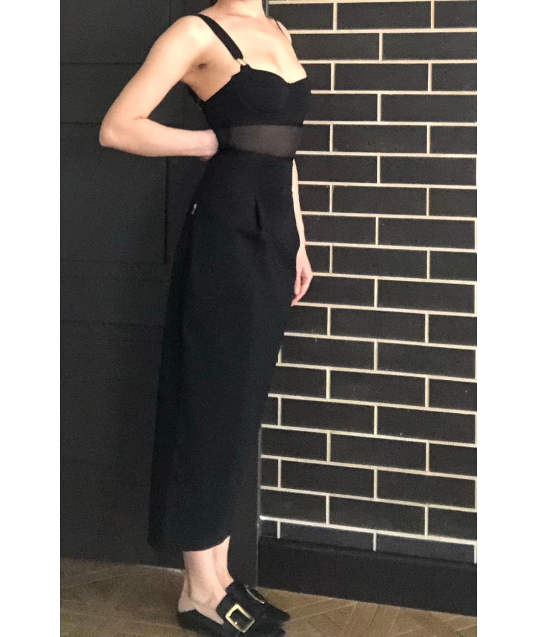MAX MARA Черное полиамидовое коктейльное платье, фото 5