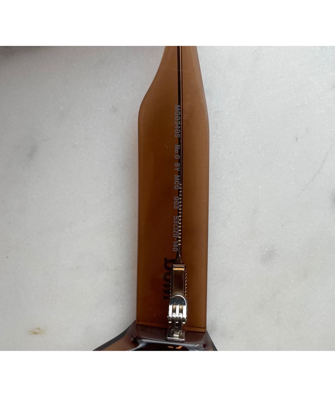 MCQ ALEXANDER MCQUEEN Коричневые пластиковые солнцезащитные очки, фото 4