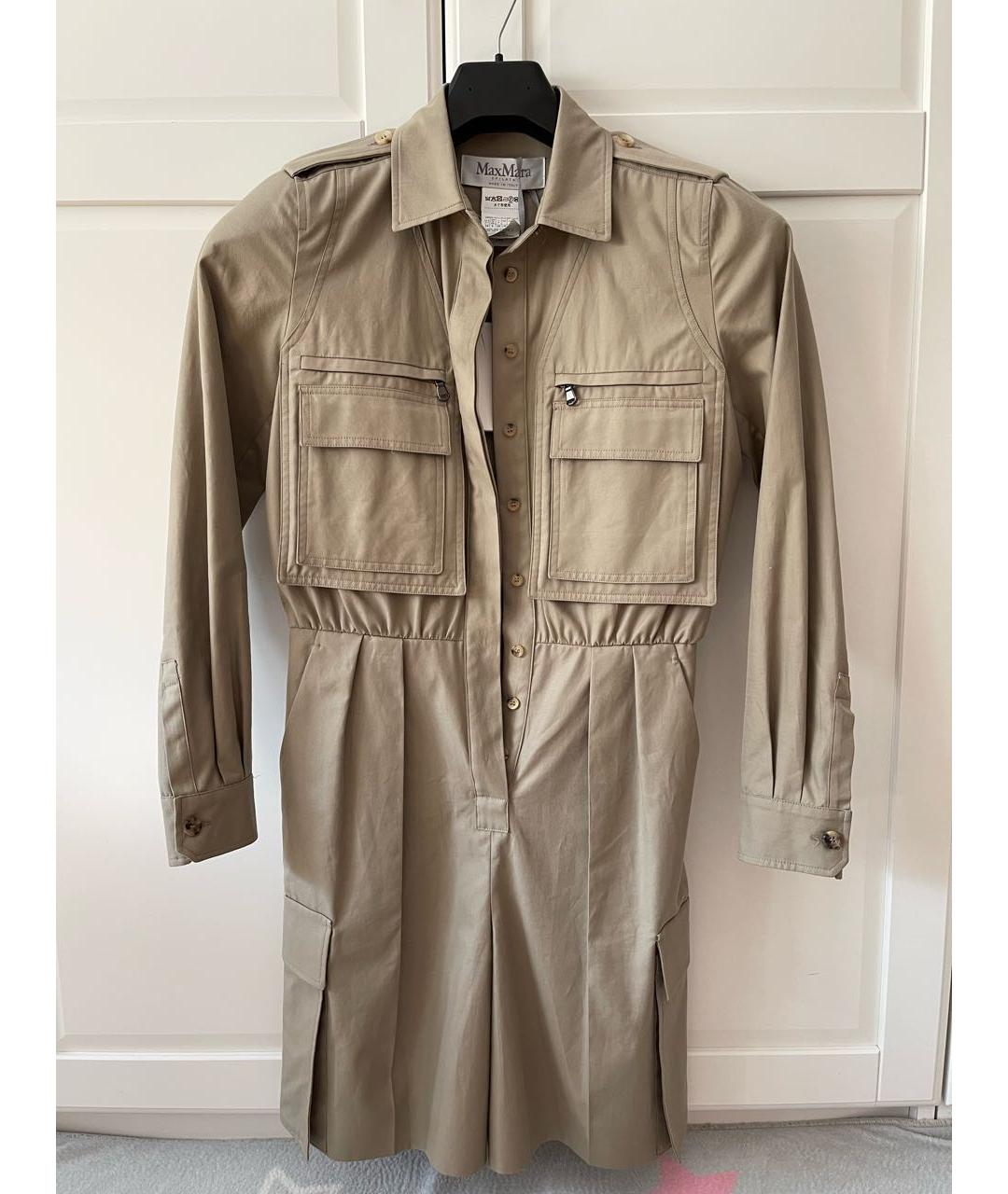 MAX MARA Хаки хлопковый комбинезон, фото 7
