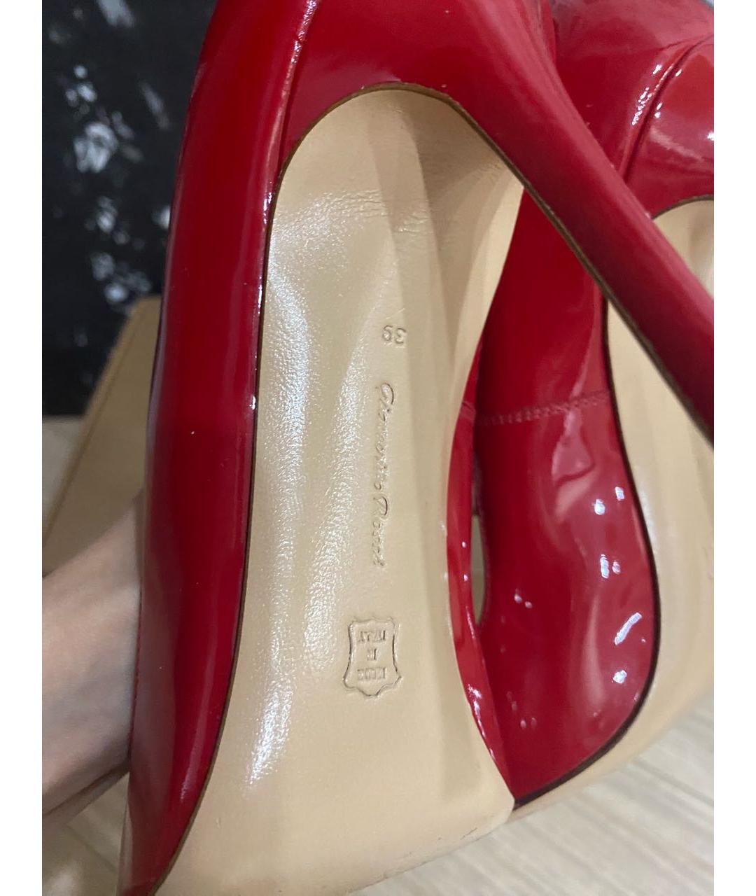 GIANVITO ROSSI Красные туфли из лакированной кожи, фото 8