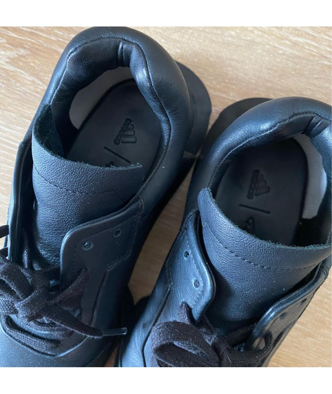 ADIDAS BY RICK OWENS Черные кожаные кроссовки, фото 3