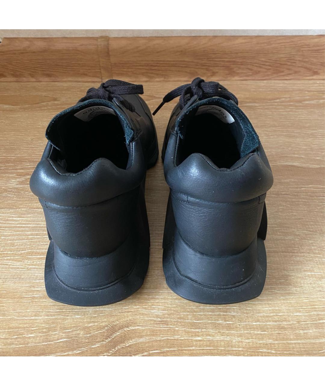 ADIDAS BY RICK OWENS Черные кожаные кроссовки, фото 4